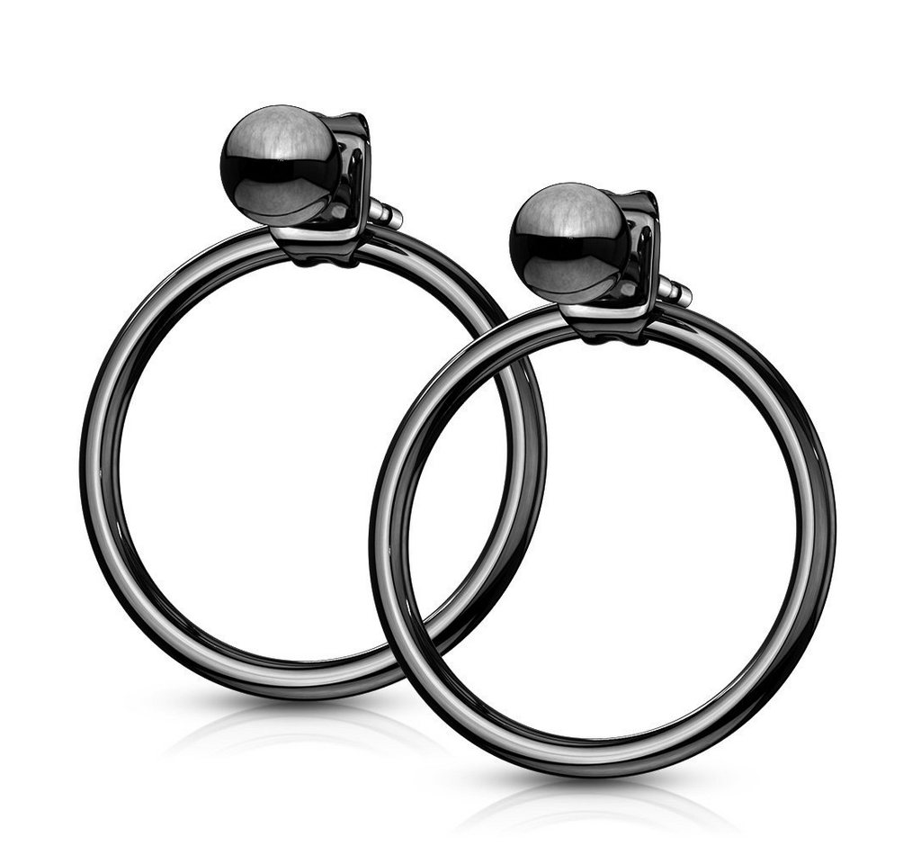 BUNGSA Ohrstecker-Set Ohrstecker mit 16mm Ring am Verschluss aus Edelstahl Damen (1 Paar (2 Stück), 2-tlg), Ohrschmuck Ohrringe von BUNGSA