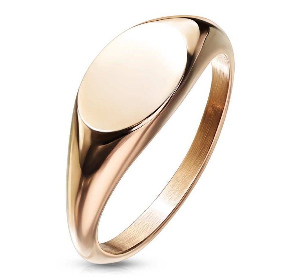 BUNGSA Partnerring Siegelring klassisch rosegold aus Edelstahl (Ring, 1-tlg), Damen Herren von BUNGSA