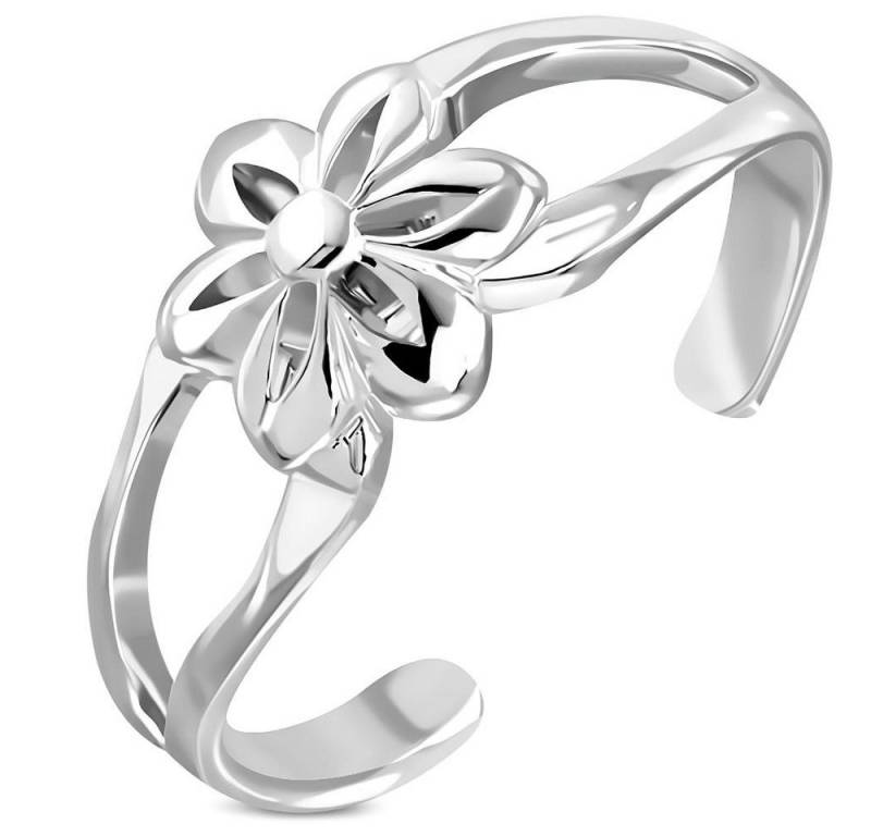 BUNGSA Zehenring Zehenring Blume Silber aus Messing Damen, Zehring Toering von BUNGSA