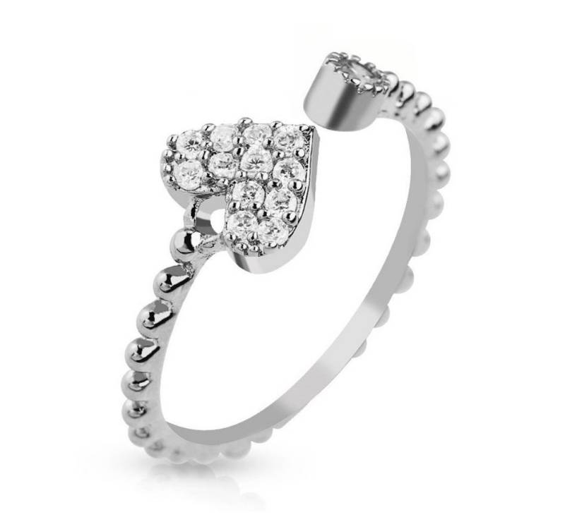 BUNGSA Zehenring telring Herz Zirkonia silber Kristall Zehenring für Damen, Zehring Toering von BUNGSA