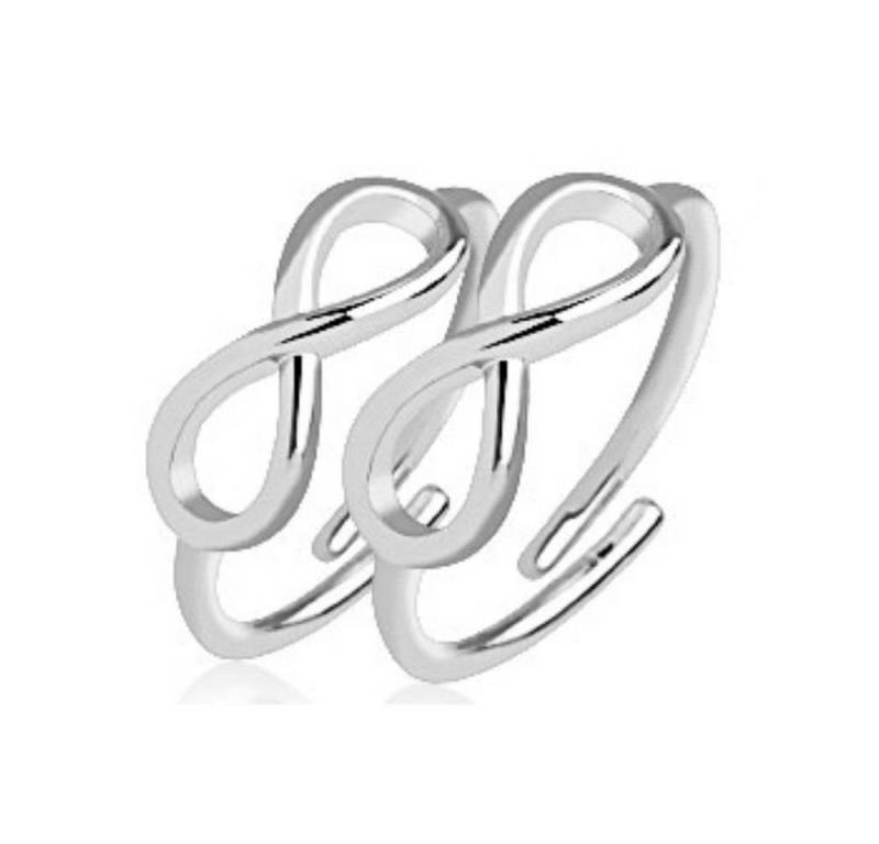 BUNGSA Zehenring Zehenring Infinity Silber aus Messing Unisex, Zehring Toering von BUNGSA