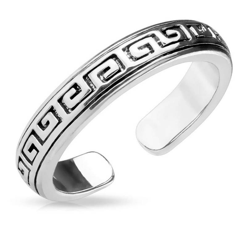 BUNGSA Zehenring Zehenring Irrgarten Silber aus Messing Damen, Zehring Toering von BUNGSA