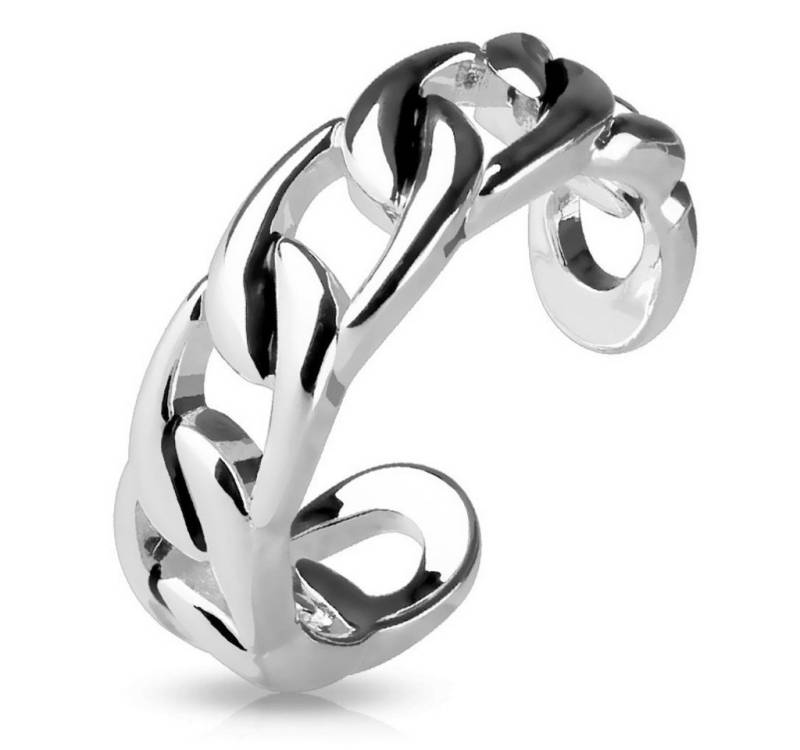 BUNGSA Zehenring Zehenring Kettenglieder Silber aus Messing Damen, Zehring Toering von BUNGSA