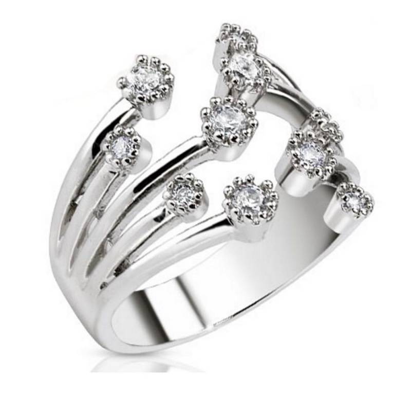 BUNGSA Zehenring Zehenring Kristallfontäne Silber aus Messing Unisex, Zehring Toering von BUNGSA