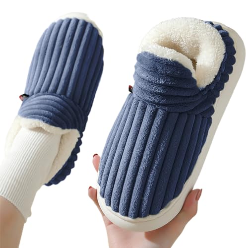 Baumwollhausschuhe,Orthopädische Sohlen, rutschfeste Abnutzungsrutschen - Bequeme Indoor-Outdoor-Scuff-Slides, Slip-On-Winter-Fuzzy-Hausschuhe für Männer und Frauen Buniq von BUNIQ