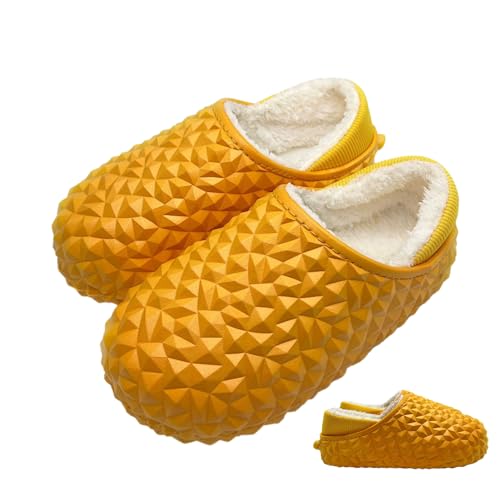 Bootie-Hausschuhe,Leise, volle Hausschuhe in Durian-Form - Kreative lässige Damenschuhe mit weichem Futter für Schlafzimmer, Wohnzimmer, Küche, Reisen Buniq von BUNIQ