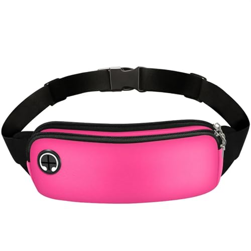 Herren Damen Laufen Bauchtasche,GüRteltasche 2 stücke Sport Fanny Pack Frauen Gürtel Tasche Männer Laufen Taille Tasche Telefon Schwarz Gym Taschen Lauf Zubehör (Color : Pink Color) von BUNIQ