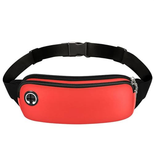 Herren Damen Laufen Bauchtasche,GüRteltasche 2 stücke Sport Fanny Pack Frauen Gürtel Tasche Männer Laufen Taille Tasche Telefon Schwarz Gym Taschen Lauf Zubehör (Color : RED Color) von BUNIQ