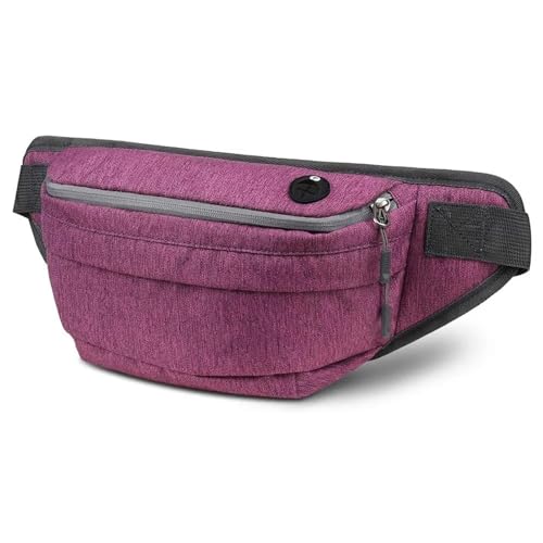 Herren Damen Laufen Bauchtasche,GüRteltasche Gürteltasche for Männer und Frauen, wasserabweisend, große Wander-Hüfttasche mit Allen Handys for Laufen, Spazierengehen, Reisen (Color : Purple) von BUNIQ