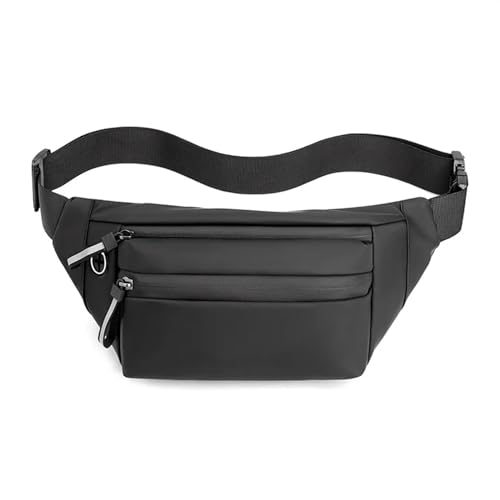 Herren Damen Laufen Bauchtasche,GüRteltasche Männer Fanny Pack Outdoor Sport Laufen Radfahren Taille Tasche Pack Männlichen Mode Schulter Gürtel Tasche Reise Telefon Beutel Taschen (Color : Black) von BUNIQ