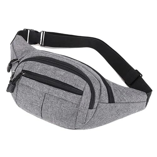 Herren Damen Laufen Bauchtasche,GüRteltasche Männer Taille Pack Nylon Sport Fanny Drop Bein Taschen Hüfte Bum Gürtel Tasche Reise Reiten Motorrad Crossbody Geldbörse Beutel (Color : Gray) von BUNIQ