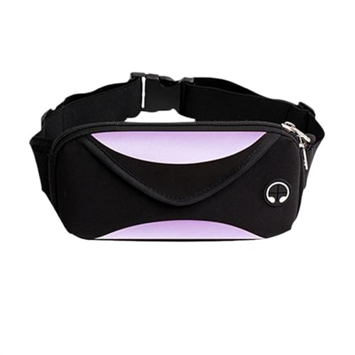 Herren Damen Laufen Bauchtasche,GüRteltasche Taille Lauftaschen Frauen Männer Mann Trail Marathon Sport Fitness Gürtel Bum for Handy Schlüssel Halter Jogging Tasche Fanny (Color : Purple Color) von BUNIQ