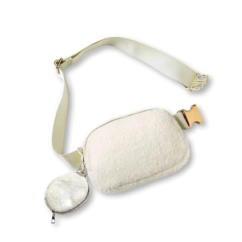 Herren Damen Laufen Bauchtasche,GüRteltasche Umhängetasche Fanny Packs for Frauen Taille Sport Brust Outdoor Laufen Umhängetaschen Anhänger Frau Bum (Color : Beige) von BUNIQ