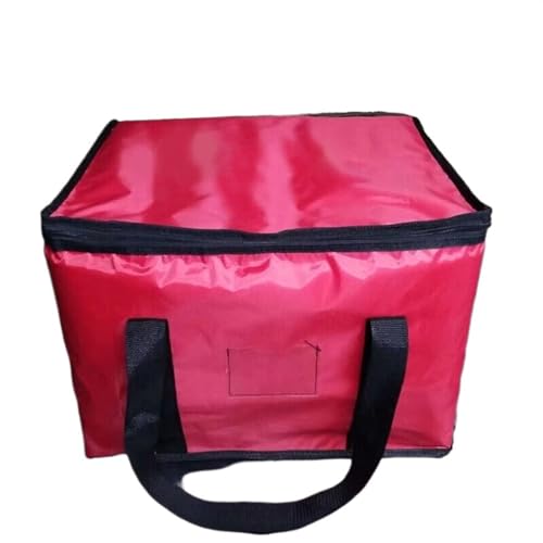 Isolierte Liefertasche,Pizzaliefertaschen 16L/28L/50L Lebensmittellieferung Isolierte Taschen Pizza Takeaway Thermo Warm/Kalt Große Tasche Ruck Cooler Getränketräger zusammenklappbar ( Color : Red , S von BUNIQ