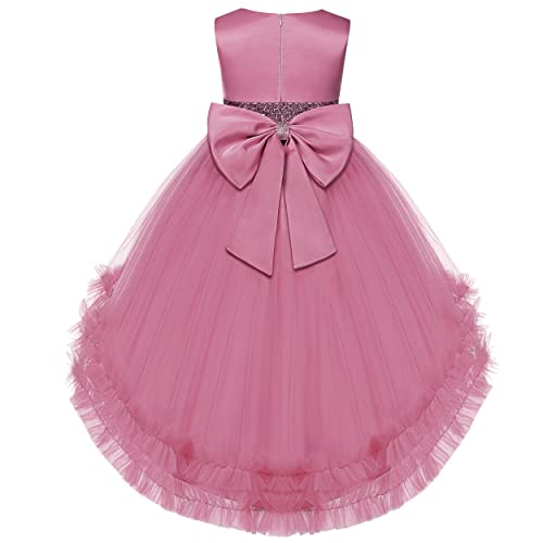BUNNY LULU Mädchen Kleid mit schräger Schulter, Brautjungfer, Hochzeit, Prinzessin, Kinder, Schleife, Geburtstagsball, Party, Show, Abend, Lavendel. BUNNY LULU Mädchen Kleid mit schräger Schulter, Brautjungfer, Hochzeit, Prinzessin, Kinder, Schleife, Geburtstagsball, Party, Show, Abend, Lavendel. von BUNNY LULU