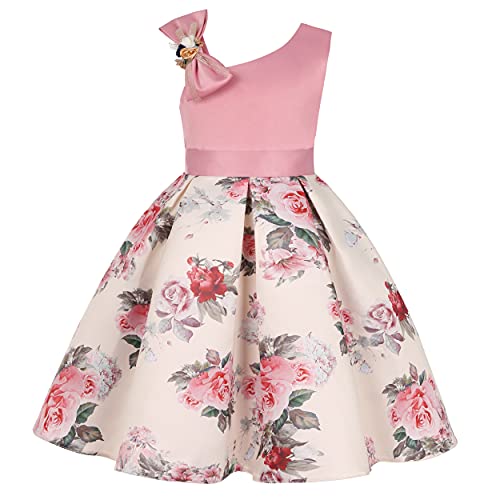 BUNNY LULU Mädchen Kleid mit schräger Schulter, Brautjungfer, Hochzeit, Prinzessin, Kinder, Schleife, Geburtstagsball, Party, Show, Abend, Lavendel. BUNNY LULU Mädchen Kleid mit schräger Schulter, Brautjungfer, Hochzeit, Prinzessin, Kinder, Schleife, Geburtstagsball, Party, Show, Abend, Lavendel. von BUNNY LULU