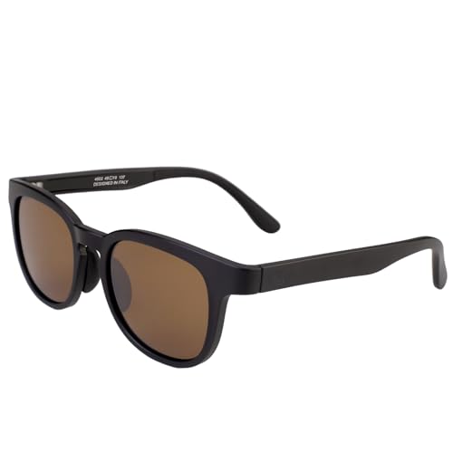 BUNVICK Polarisierte Hochleistungs-Sonnenbrillen aus Echtem Glas für Männer und Frauen, italienisches Design, Anti-Glare, UV400, Corning Echtes Glas Linsen(4502 Rome Brown) von BUNVICK