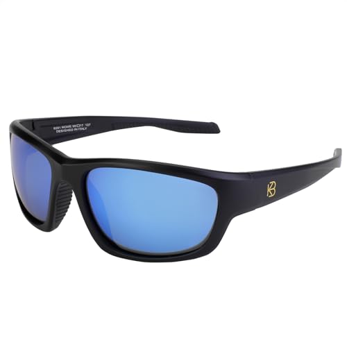 BUNVICK Polarisierte Hochleistungs-Sonnenbrillen aus Echtem Glas für Männer und Frauen, italienisches Design, Anti-Glare, UV400, Corning Echtes Glas Linsen(8201 Rome Blue) von BUNVICK