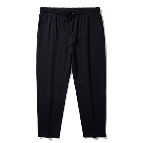 BURAANSH Sport Männer Herbst Trendy Große Größe Taille Elastische Hosen Jugend Plus Größe Casual Jogginghose 12xl 10XL Hosen Männer,Schwarz,10XL von BURAANSH