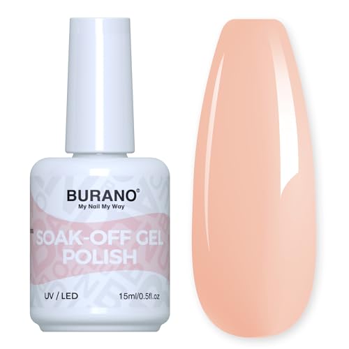 BURANO Gel Nagellack, Gel Nagellack Sommer Gel Farben Soak Off Gel Polish 1 Flasche 15ml 0.5 Oz Nail Art DIY Zuhause Heiße Farbe Nägel (Nude Pink 71) von BURANO