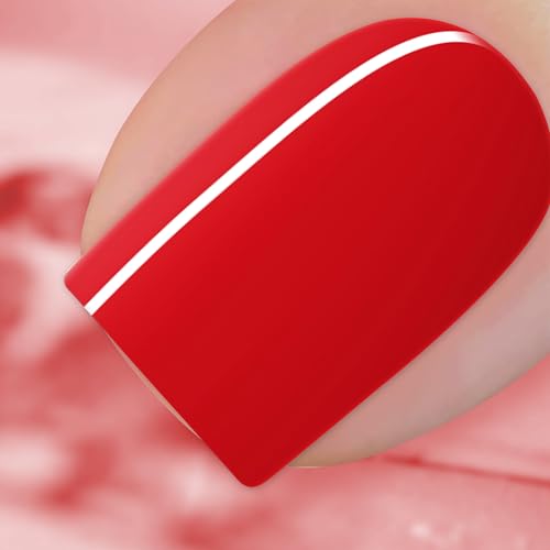 BURANO Gel Nagellack, Gel Nagellack Sommer Gel Farben Soak Off Gel Polish 1 Flasche 15ml 0.5 Oz Nail Art DIY Zuhause Heiße Farbe Nägel (Pure Red 25) von BURANO