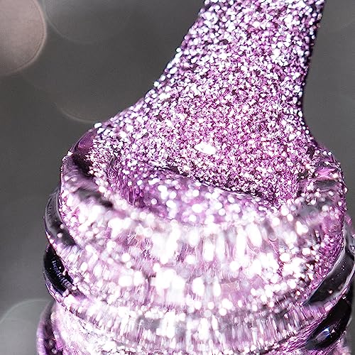 BURANO Reflective Gel Nagellack, UV-Nagellack 7.3ml Reflective Diamond Nail Glitter Gel Polish, Sparkly Sommer Herbst Farbe Gel Polish Holografische Glitter (Lavender SZ15) von BURANO