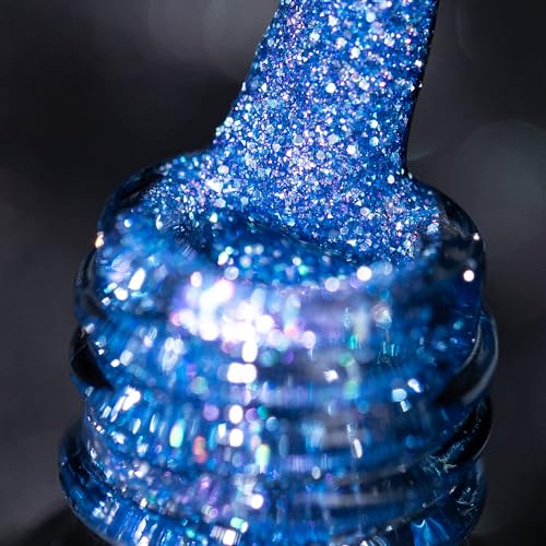 BURANO Reflektierender UV-Nagellack 7.3ml, Diamond Nail Glitter Gel Polish, Sparkly Sommer Herbst Farbe, Holografischer Glitter (JL15) von BURANO