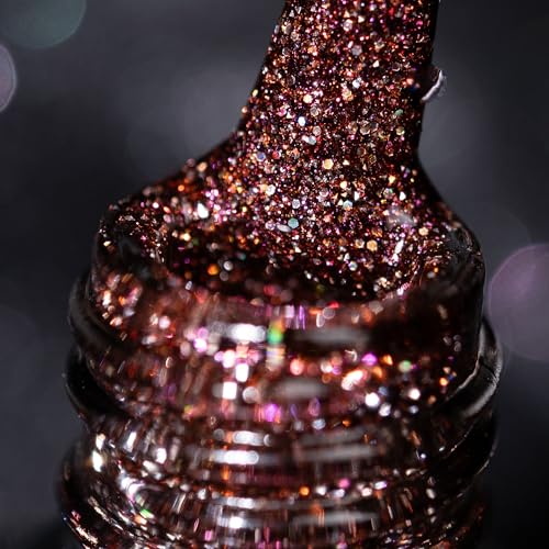 BURANO Reflective Gel Nagellack, UV-Nagellack 7.3ml Reflective Diamond Nail Glitter Gel Polish, Sparkly Sommer Herbst Farbe Gel Polish Holografische Glitter (JL18) von BURANO