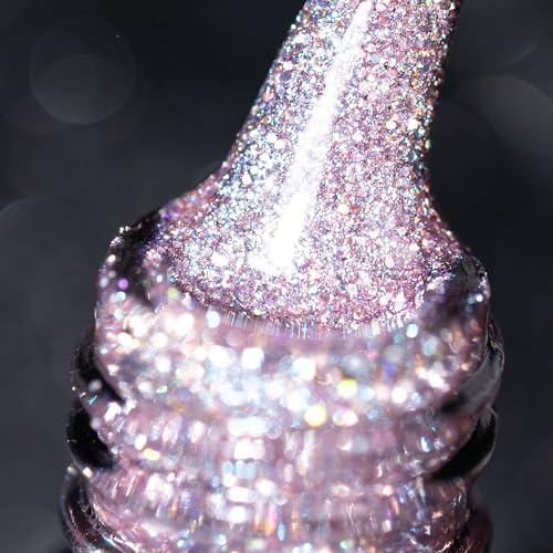 BURANO Reflektierender UV-Nagellack 7.3ml - Diamond Nail Glitter Gel Polish, Sparkly Sommer Herbst Farbe, Holografischer Glänzender Gel (JL6) von BURANO