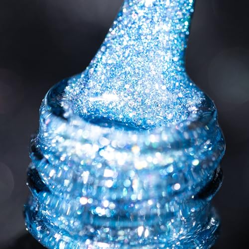 BURANO Reflective Gel Nagellack, UV-Nagellack 7.3ml Reflective Diamond Nail Glitter Gel Polish, Sparkly Sommer Herbst Farbe Gel Polish Holografische Glitter Glänzende Gel Polish (JL9) von BURANO