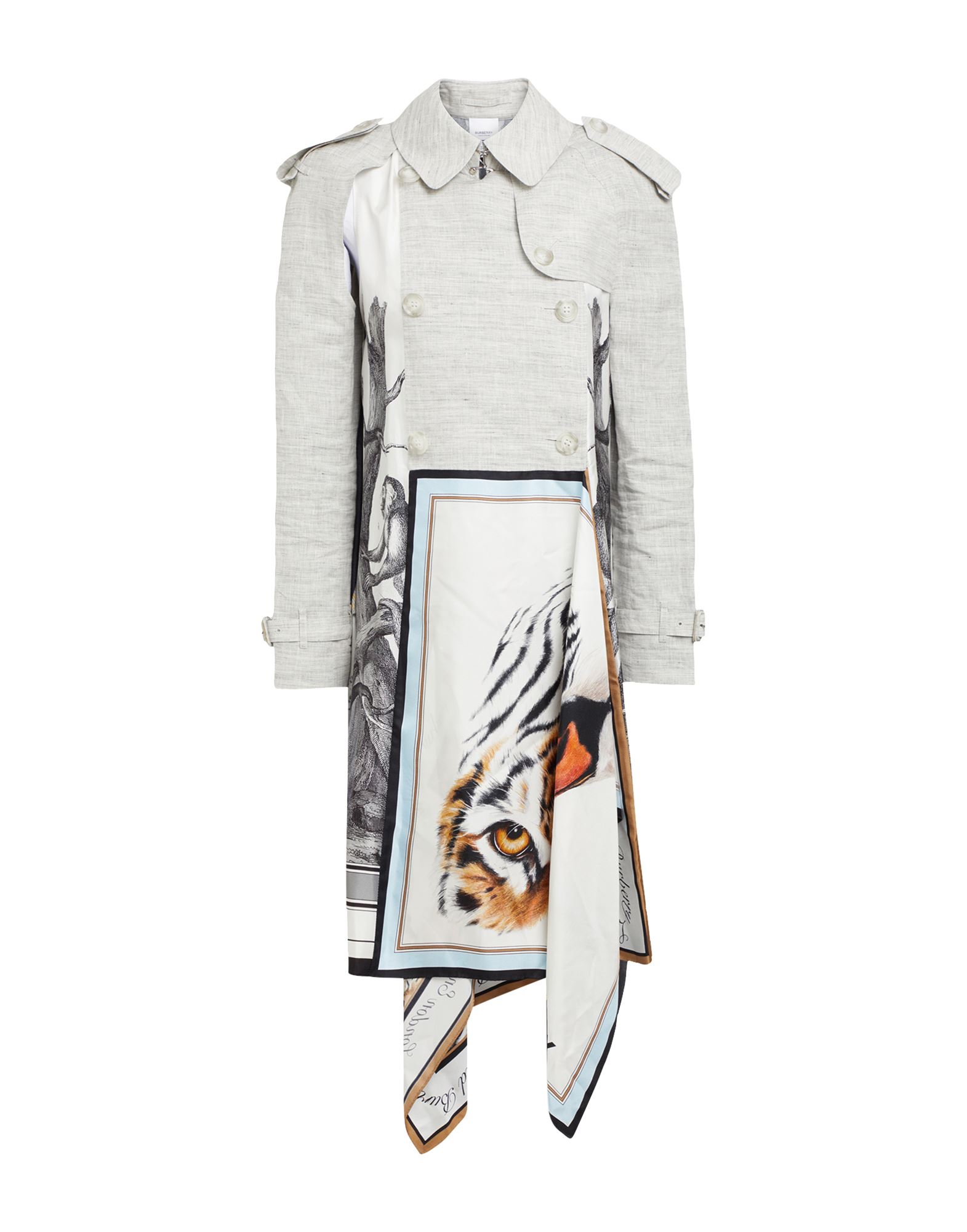 BURBERRY Jacke, Mantel & Trenchcoat Damen Hellgrau BURBERRY Jacke, Mantel & Trenchcoat Damen Hellgrau von BURBERRY