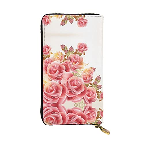 BURGHR Gelbe Sonnenblume gedruckt Leder Reißverschluss um kontinentale Brieftasche, Kupplung Brieftasche Kreditkartenhalter, blossom, Einheitsgröße, Modern von BURGHR