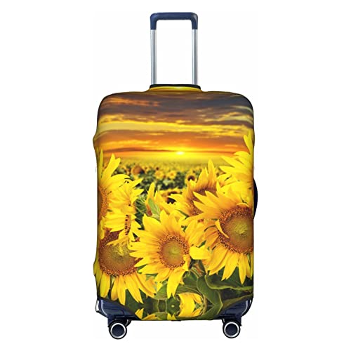 BURGHR Videospiel-Jungen-Gepäckabdeckung, verdickt, elastisch, waschbar, Reisekoffer-Schutzhüllen, passend für 45,7-81,3 cm Gepäck, Sonnenblumenmuster, Large von BURGHR