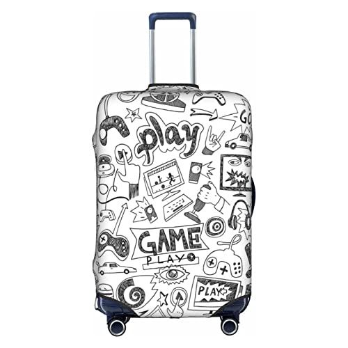 BURGHR Videospiel-Jungen-Gepäckabdeckung, verdickt, elastisch, waschbar, Reisekoffer-Schutzhüllen, passend für 45,7-81,3 cm Gepäck, Videospiel Jungen, X-Large von BURGHR