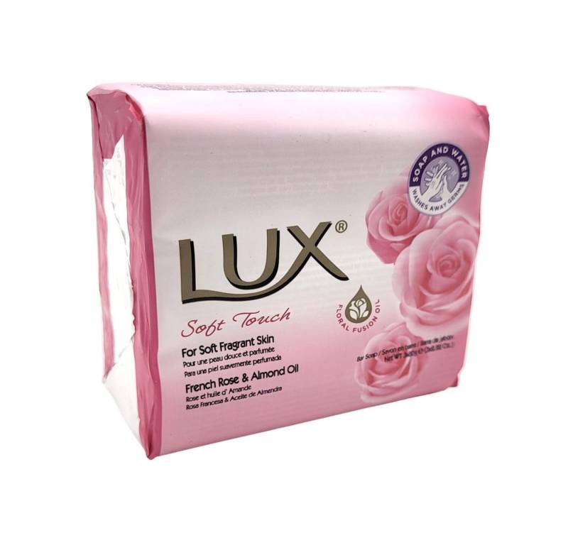 BURI Fußpeeling 4x LUX Seifenstücke Soft Touch 3er Pack französische Rose Mandelöl von BURI