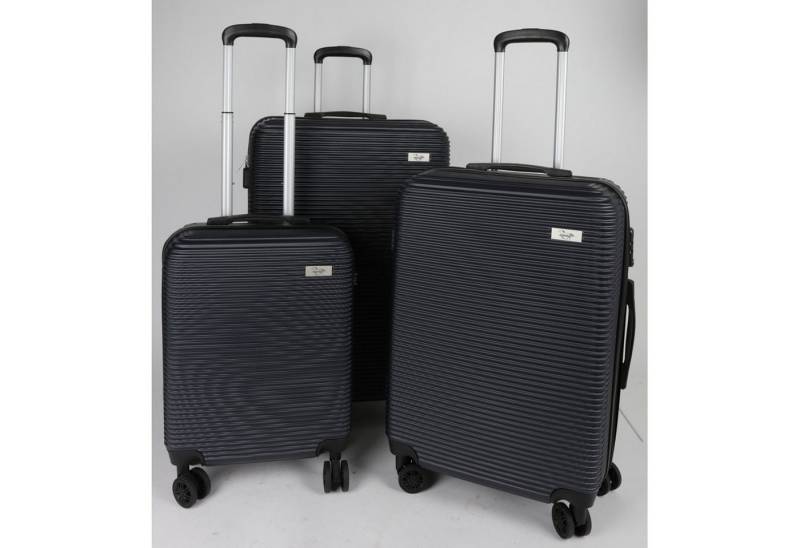 BURI Kofferset 3er Set Koffer navy Zahlenschloss Hartschale Reisen Trolley Handgepäck von BURI