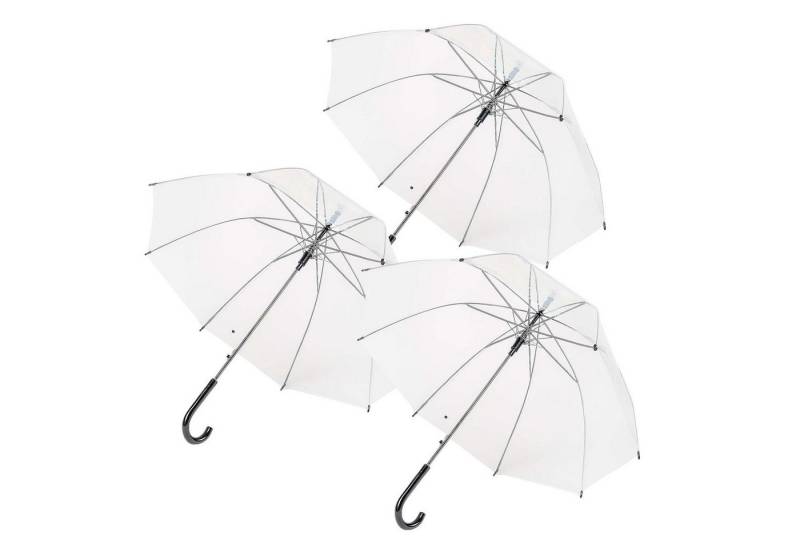 BURI Stockregenschirm Transparente Design Automatik Regenschirme 1-4 Stockschirm Schirm von BURI