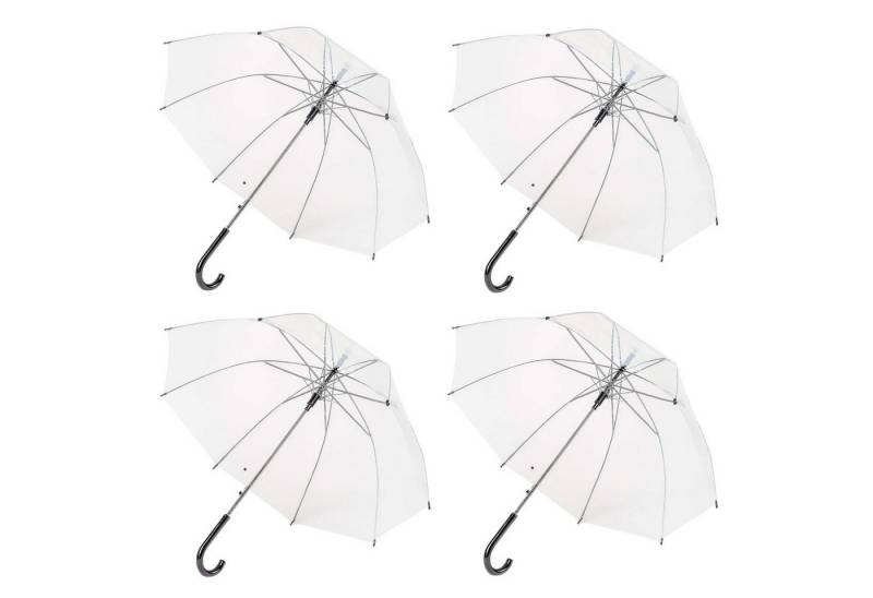 BURI Stockregenschirm Transparente Design Automatik Regenschirme 1-4 Stockschirm Schirm von BURI