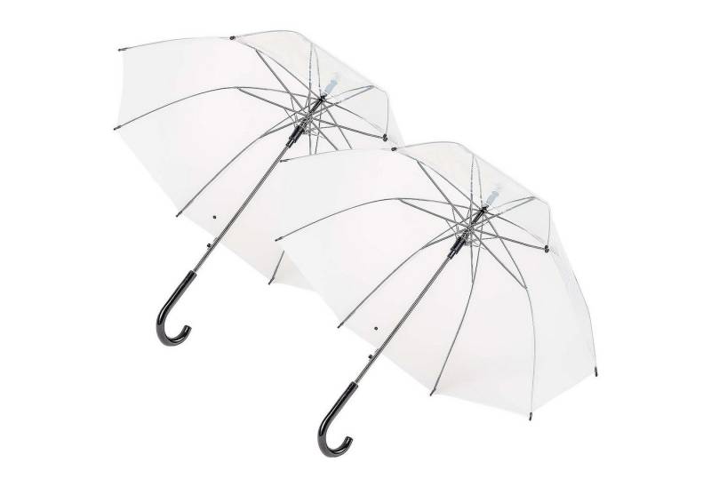 BURI Stockregenschirm Transparente Design Automatik Regenschirme 1-4 Stockschirm Schirm von BURI