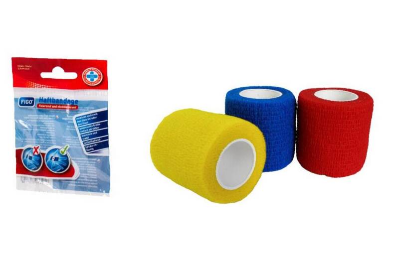 BURI Wundpflaster 18x FIGO Haftbandagen 4m Selbstklebend Verband Fixierbinden Pflaster (18 St) von BURI