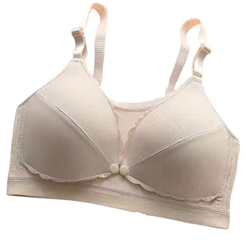 BURUVO Mutterschafts-Still-BH Abnehmbarer Stahlring frei sammeln Baumwolle atmungsaktiv bequemer Schlaf-BH 80E von BURUVO