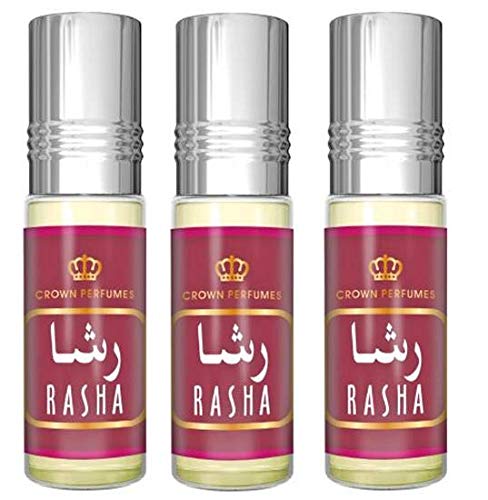 3 x Moschus Duft "Rasha de al Rehab" – 6 ml. Hinweise: Rosa, Blume, weiße Blumen, Bernstein, warme Gewürze von BUSINESS SQUARE BS