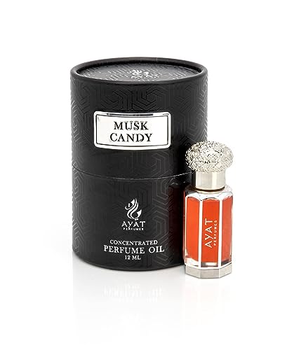 AYAT PERFUMES - Extrait de Parfum 12ml | Unisex Attar Alkoholfrei | Langanhaltendes Parfümöl | Arabischer Duft Hergestellt in Dubai Designed (Musk Candy) von BUSINESS SQUARE BS