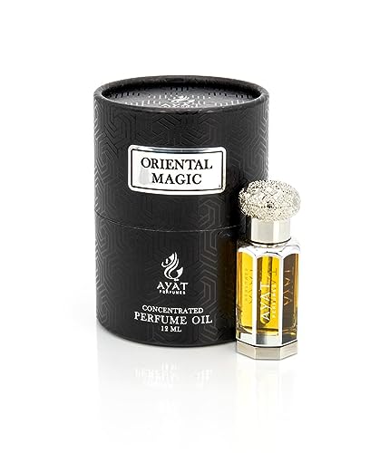 AYAT PERFUMES – Parfüm-Extrakt 12 ml | schöne Flasche in einer eleganten Box | Attar Unisex ohne Alkohol | lang anhaltendes Duftöl | arabischer Duft hergestellt in Dubai (Oriental Magic) von BUSINESS SQUARE BS