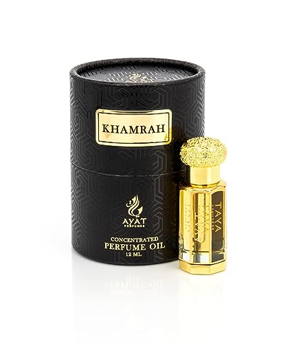 AYAT PERFUMES – Parfüm-Extrakt 12 ml | schöne Flasche verpackt in einer eleganten Box | Attar Unisex ohne Alkohol | lang anhaltendes Duftöl | arabischer Duft, hergestellt in Dubai (Khamrah) von BUSINESS SQUARE BS