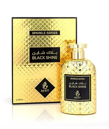 Ayat Perfume Eau de Parfum Sparkle-Serie, 100 ml, Duft Arabian für Männer und Frauen – ein sinnlicher orientalischer Duft, entworfen und hergestellt in Dubai (Black Shine) von BUSINESS SQUARE BS