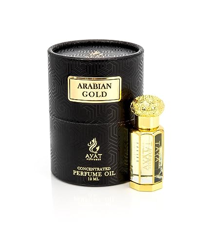 BUSINESS SQUARE BS Ayat Perfume – Parfüm-Extrakt 12 ml | schöne Flasche in Schachtel | Attar Unisex ohne Alkohol | lang anhaltendes Duftöl | Arabianischer Duft, hergestellt in Dubai (Arabian Gold) von BUSINESS SQUARE BS