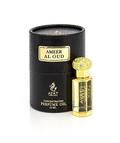 Ayat Perfume – Parfüm-Extrakt 12 ml | schöne Flasche in eleganter Schachtel | Attar Unisex ohne Alkohol | langanhaltendes Duftöl | arabischer Duft hergestellt in Dubai (Ameer al Oud) von BUSINESS SQUARE BS