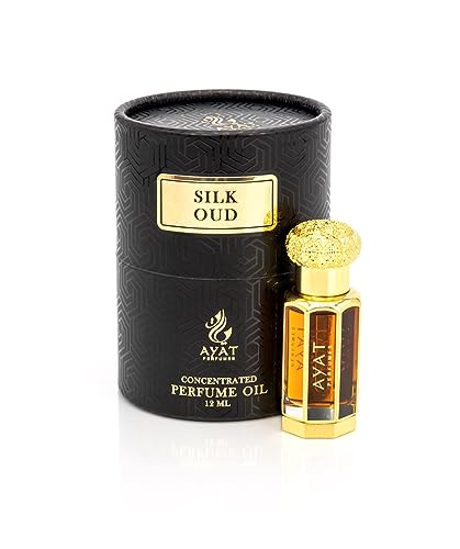 BUSINESS SQUARE BS Ayat Perfume – Parfüm-Extrakt 12 ml | schöne Flasche verpackt in Schachtel | Attar Unisex ohne Alkohol | langanhaltendes Duftöl | Arabischer Duft, hergestellt in Dubai (Oud Silk) von BUSINESS SQUARE BS