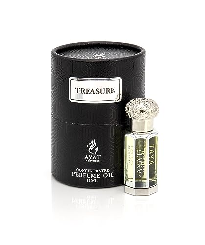 Ayat Perfume – Parfüm-Extrakt 12 ml | schöne Flasche verpackt in eleganter Schachtel | Attar Unisex ohne Alkohol | langanhaltendes Duftöl | arabischer Duft, hergestellt in Dubai (Treasure) von BUSINESS SQUARE BS